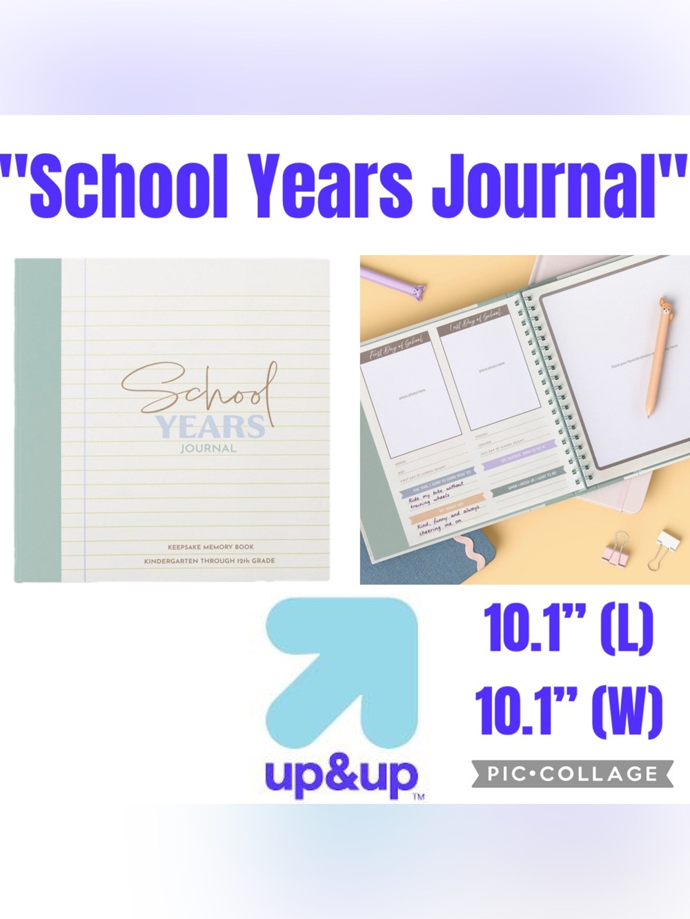 Target up&up "School Years Journal" K-12 School Memory Journal NEW